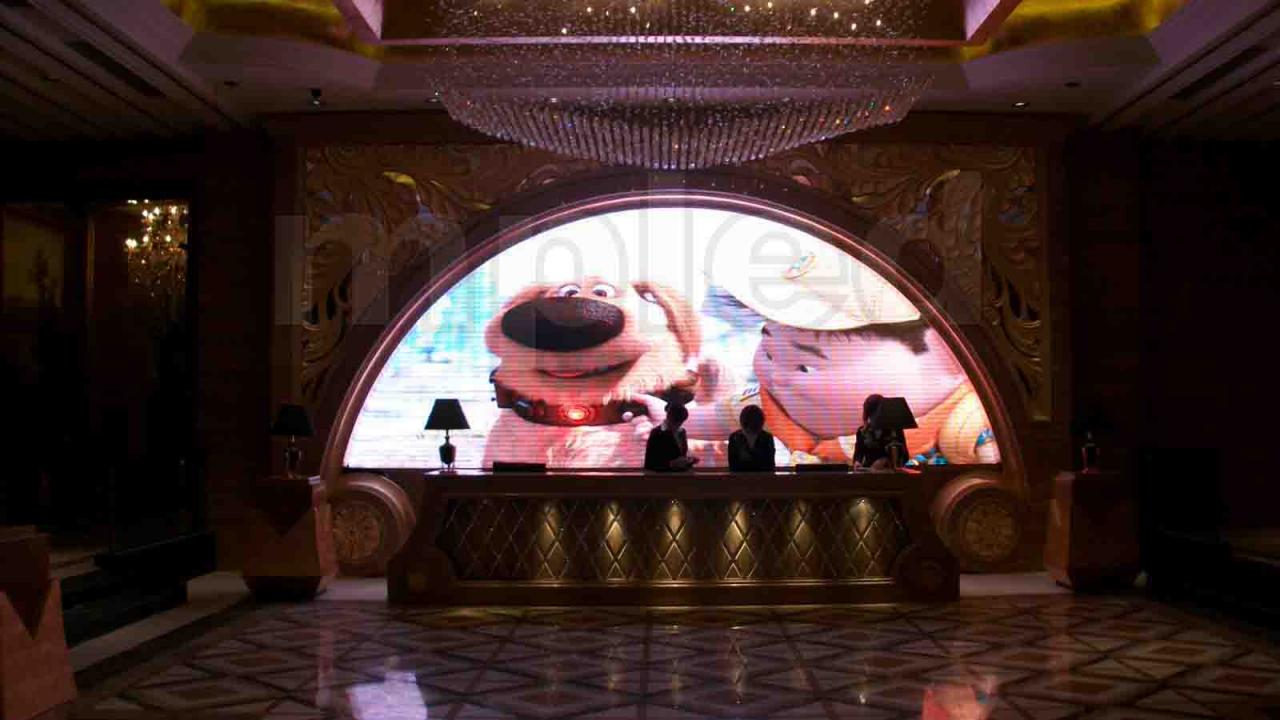 Semicircular P6 indoor Creative LED display