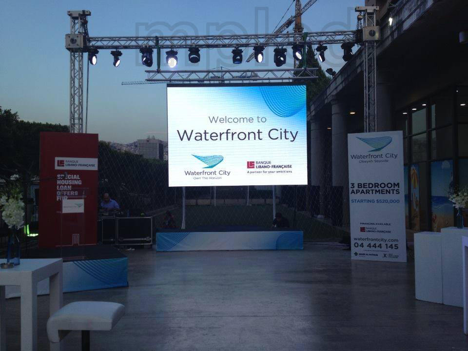 Waterfront city p6.6 smd3535 outdoor rental led display